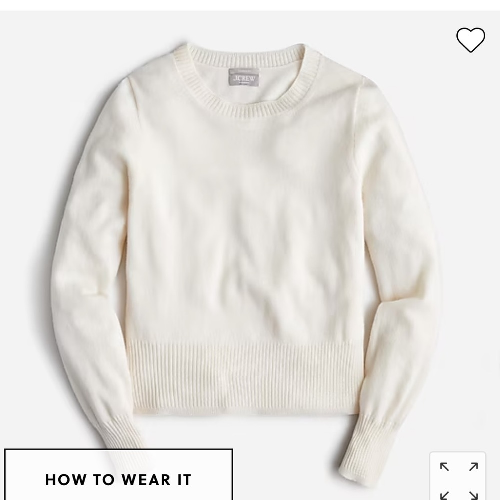 J.crew cropped cashmere sweater